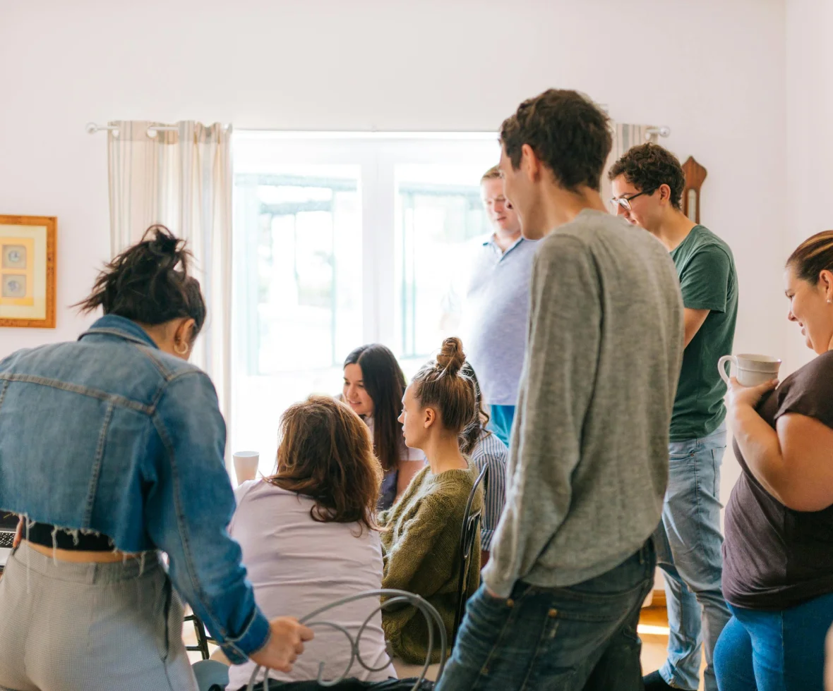 People sitting and discussing