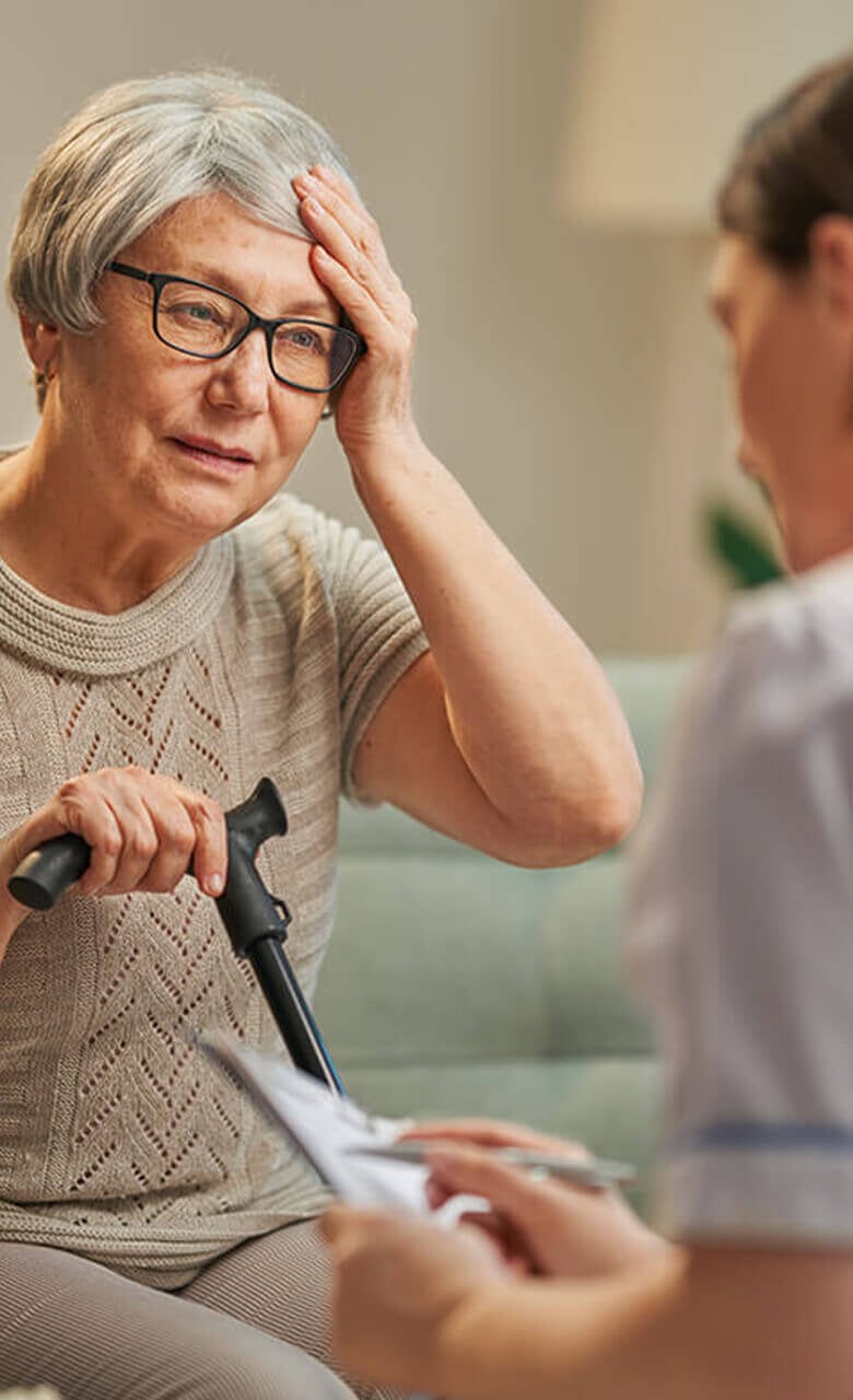 Patient and doctor discussing