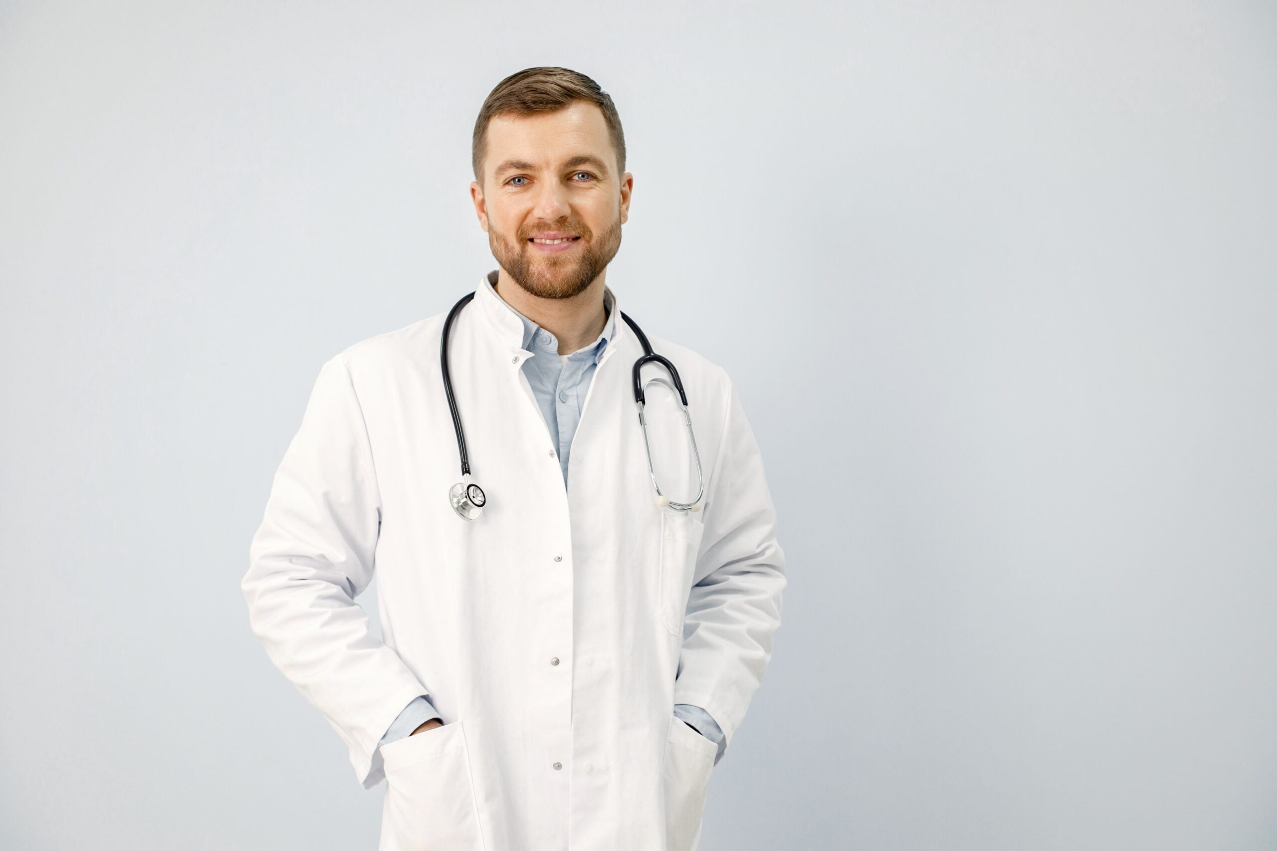 Doctor with a stethoscope standing