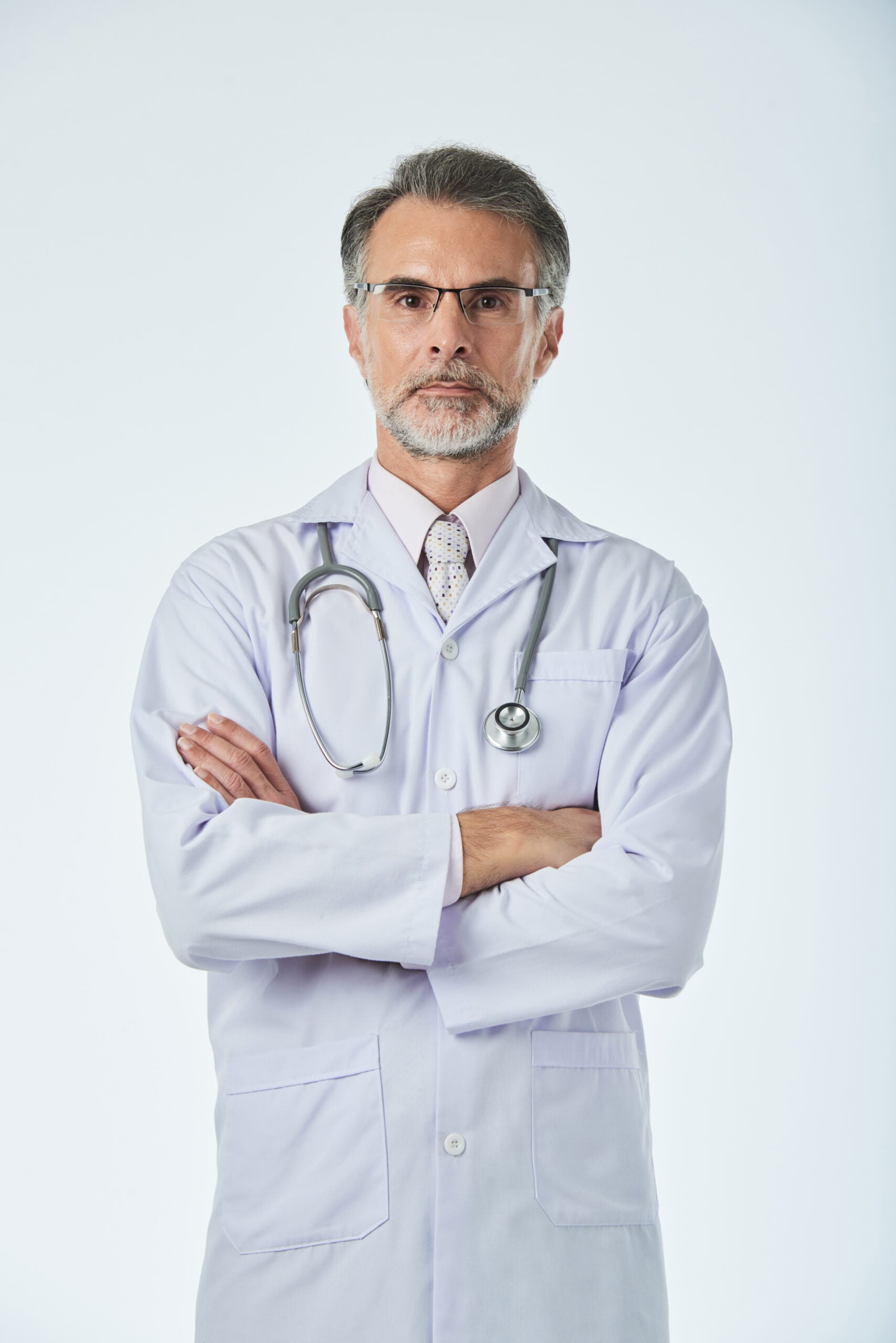 Doctor with a stethoscope standing