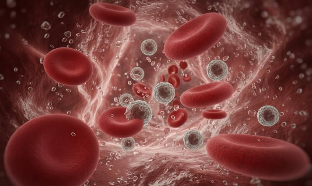 Illustration of blood cells