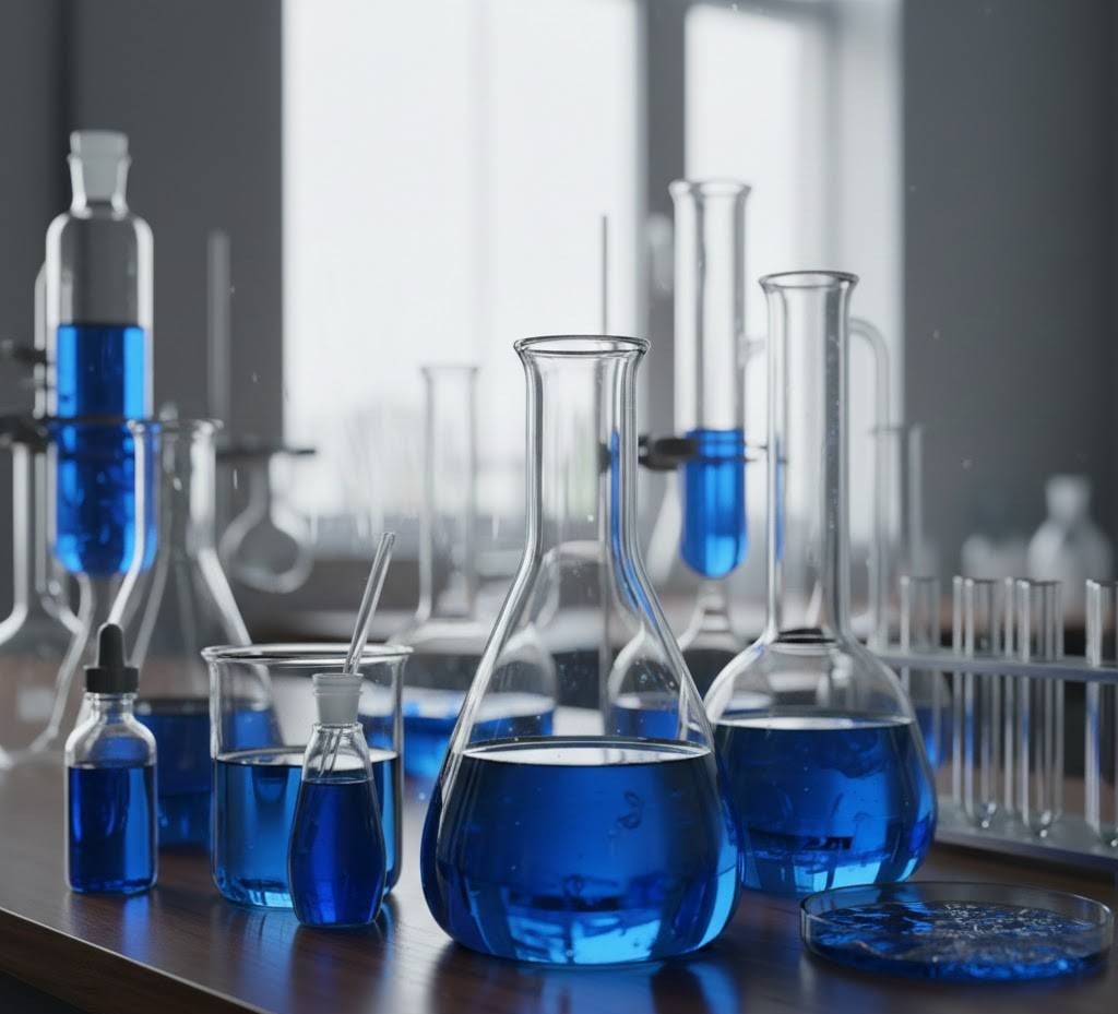 Fluids in doctor's lab