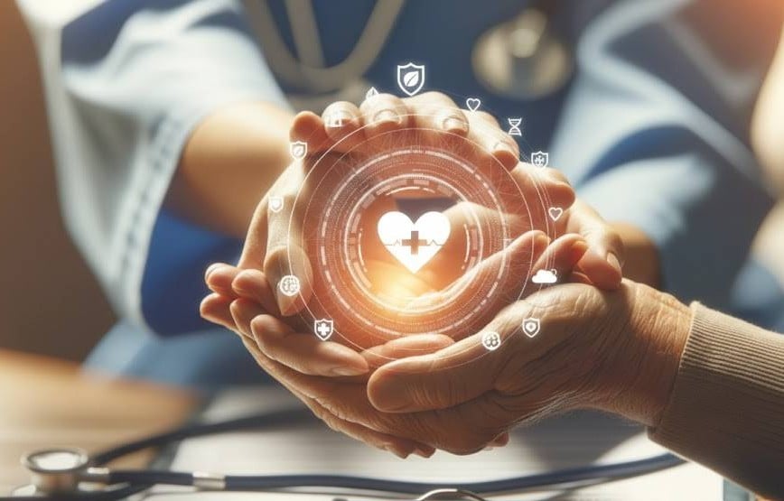 Doctor's and patient's hands