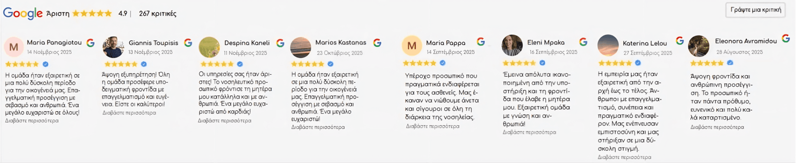 Κριτικές πελατών